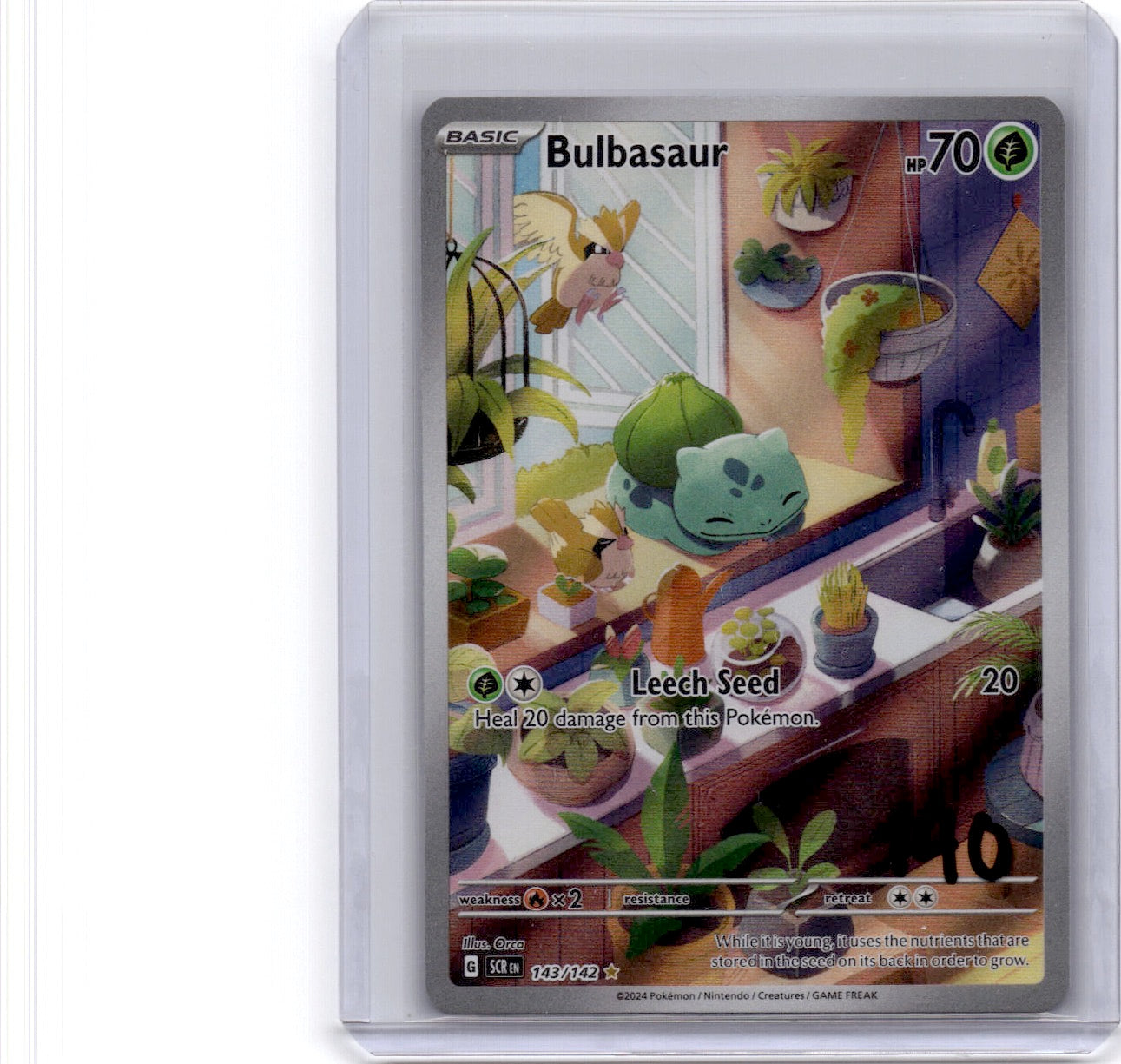 Bulbasaur Illustration Rare SV07: Stellar Crown 143/142 NM