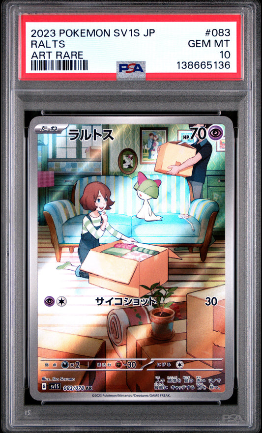 Ralts Pokemon Japanese Sv1s-Scarlet Ex 083 NM PSA 10