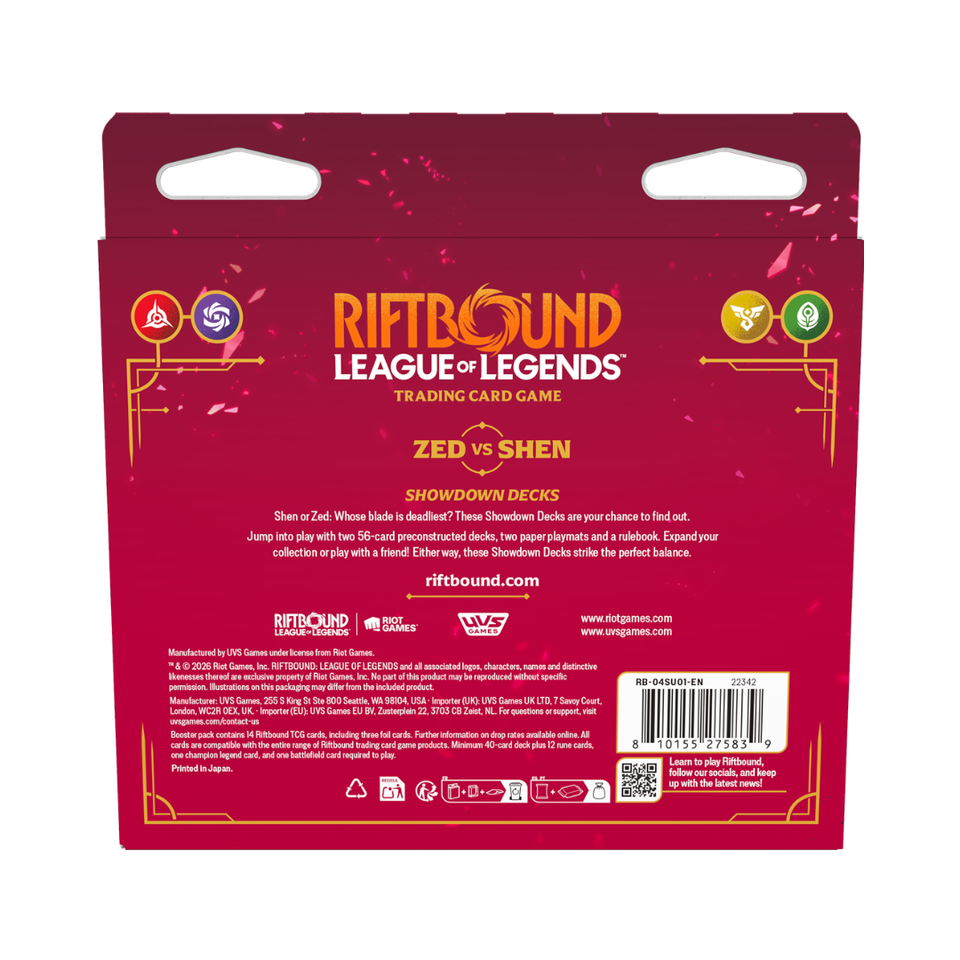 Riftbound TCG | Zed vs Shen Showdown Deck