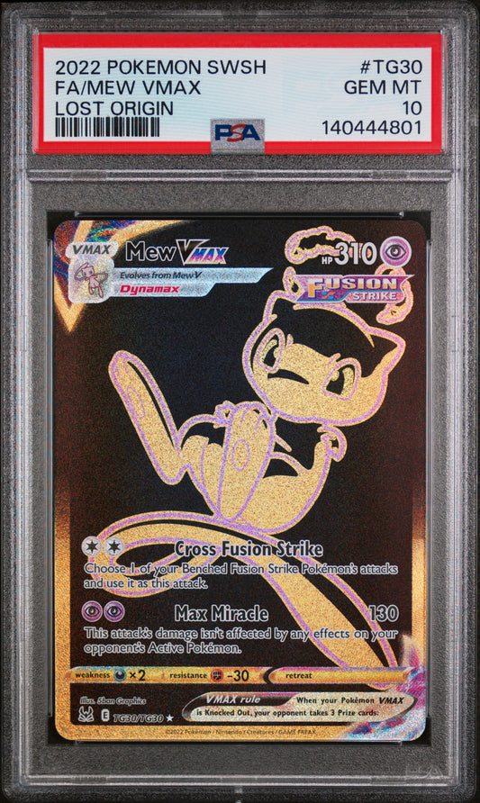 Fa/Mew Vmax Pokemon Sword & Shield Lost Origin TG30 NM PSA 10
